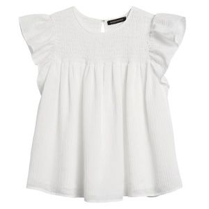Banana Republic | Smocked Baby-Doll top | White